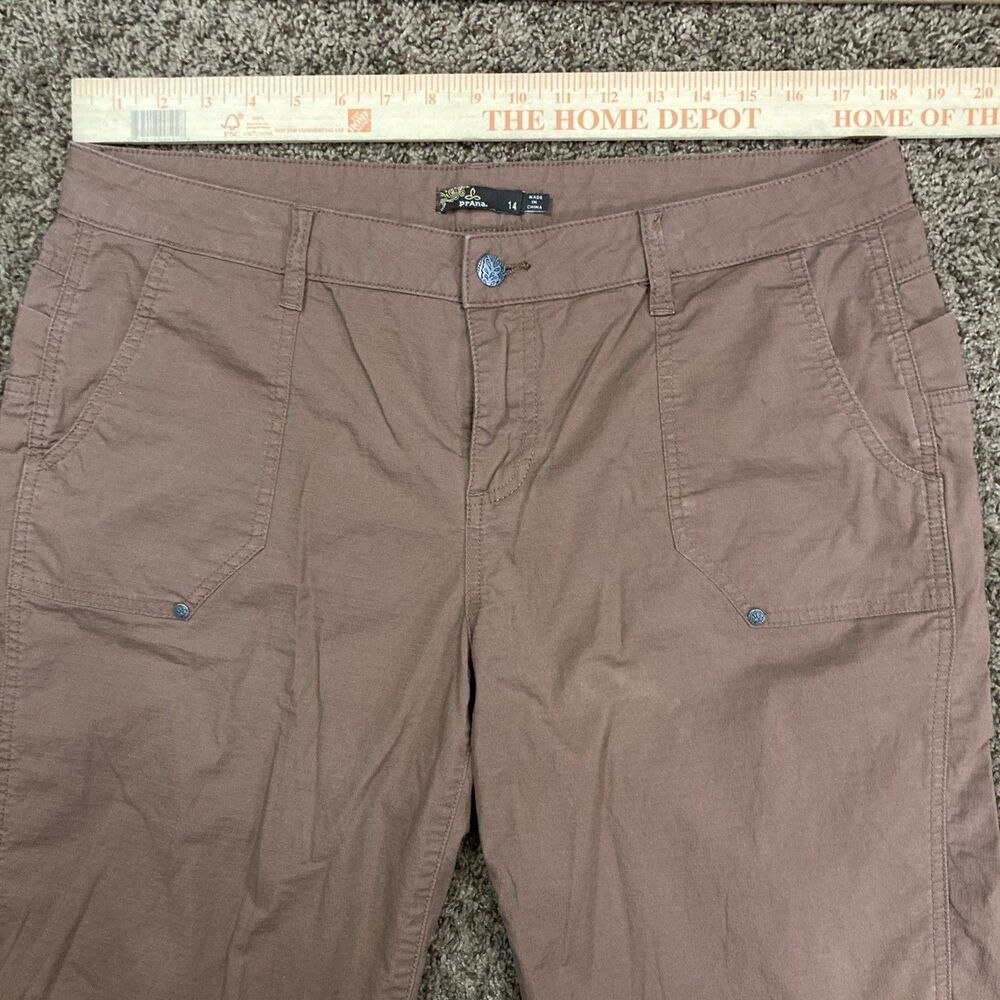 PrAna Larissa Knicker Bermuda Shorts Desert Khaki Brown Womens 14 - Picture 4 of 7